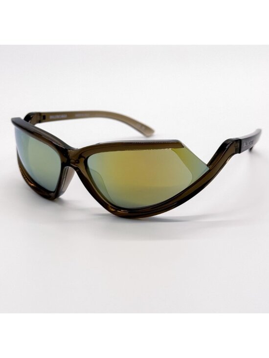 NEW BALENCIAGA BB0289S 003 SUNGLASSES BROWN GEOMETRIC UNISEX EYEWEAR BALENCIAGA main image 5